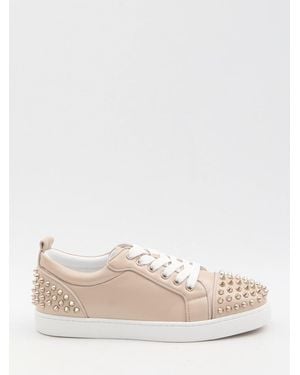 Christian Louboutin Louis Junior Spikes Trainers - Natural