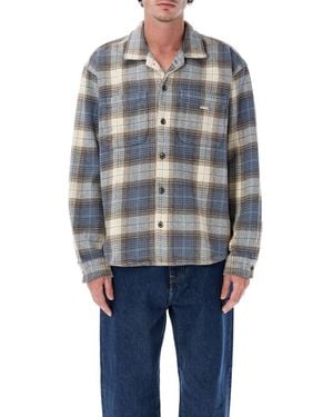 Obey Laurel Woven Cotton Plaid Shirt - Blue