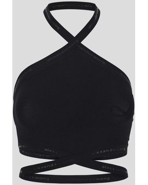 Alexander Wang Slim Fit Logo Top - Blue