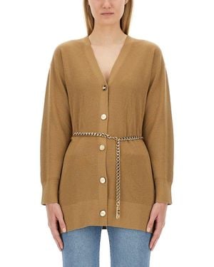 Michael Kors Belted Cardigan - Natural