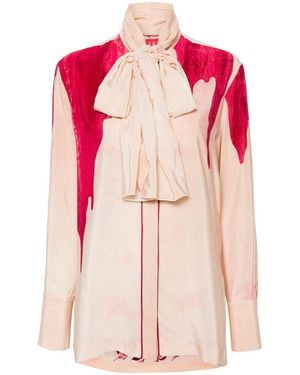 F.R.S For Restless Sleepers Printed Crepe De Chine Shirt - Pink