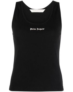 Palm Angels Classic Logo Rib Tank - Black