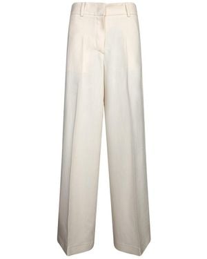 MSGM Wide-Leg Trousers With Tailored Fit - White