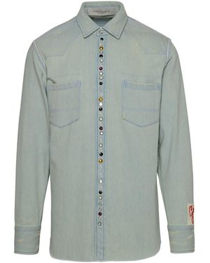 Golden Goose Light Denim Shirt - Green