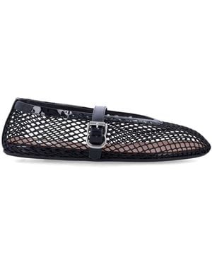 Alaïa Fishnet Ballet Flats - Black