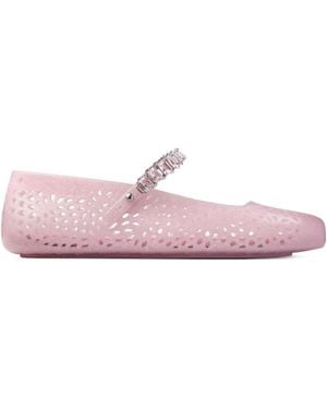 Jimmy Choo The Jelly Glittered Ballets - Pink