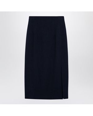 Margaux Lonnberg Wool-Blend Marlo Skirt - Blue