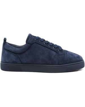 Christian Louboutin Louis Junior Velvet Trainers - Blue