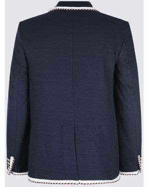 【関税&送料込】Valentino Garavani Navy Blue Viscose Blazer Valentino Garavani Navy Blue Viscose Blazer | Lyst