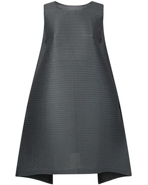 Issey Miyake Paneled Pleats Dress - Gray