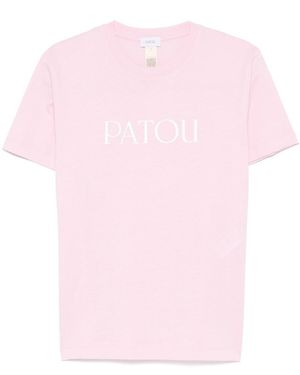 Patou T-Shirt With Logo Print On The Chest - Pink