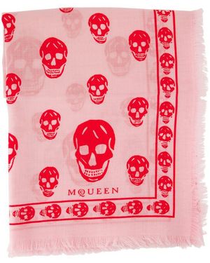 McQueen Skull Scarf - Pink