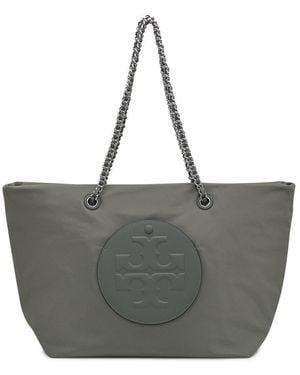 Tory Burch Shopper With Chain - Gray