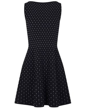 Emporio Armani Dotted Short Dress - Black