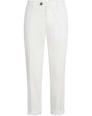 Brunello Cucinelli Cotton Trousers - White