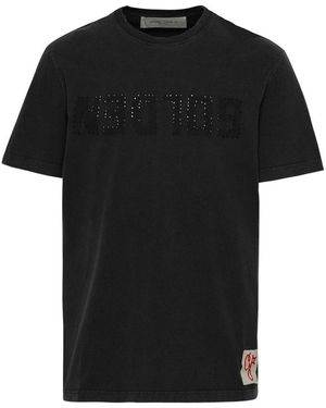 Golden Goose Grey Cotton T-shirt - Black