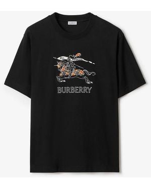 Burberry Cotton T-Shirt Ekd - Black