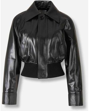 BOTTEGA VENETA ブラック ジャケット レディース BOTTEGA VENETA ボッテガヴェネタ テクスチャードウール