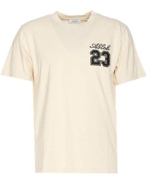 Off-White c/o Virgil Abloh Abloh 23 Embroidered Tee - Natural