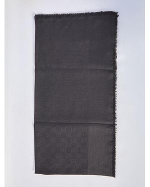 Gucci Gg Jacquard Scarf - Grey