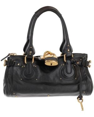 Chloé Paddington Leather Shoulder Bag - Black