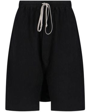 Rick Owens 'Drawstring Pods' Bermuda Shorts - Black