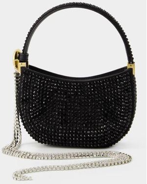 Magda Butrym Micro Vesna Crystal Hobo Bag - Black