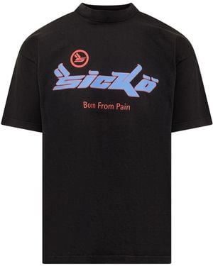 SICKO / Born From Pain T-Shirt With Logo - Black