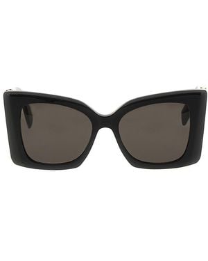 Saint Laurent Oversized Acetate Sunglasses - Gray