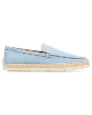 Tod's Leather Slipper Loafers - Blue