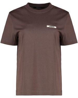 Jacquemus Gros Grain Cotton Crew-neck T-shirt - Brown