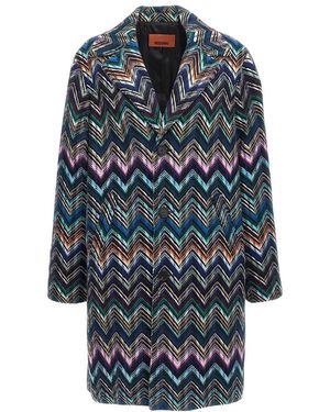 Missoni Zigzag Coat - Blue