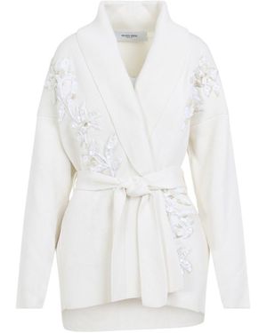 Golden Goose Belted Knit Cardigan - White