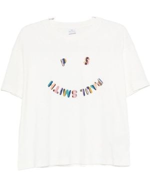 Paul Smith Ps Happy Cotton T-Shirt - White