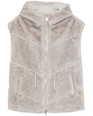 Max & Moi Eco-fur Sleeveless Jacket - Grey