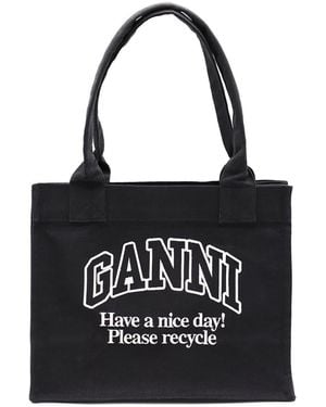Ganni Cotton Totes - Black