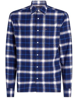 Tommy Hilfiger Plaid Button-Down Shirt - Blue