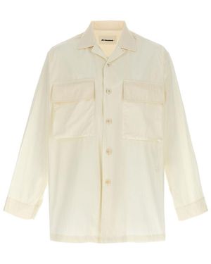 Jil Sander Logo Embroidery Shirt - White