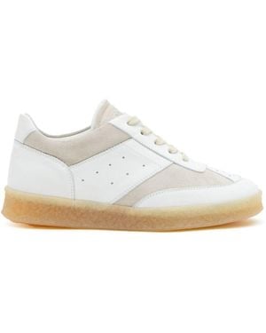 MM6 by Maison Martin Margiela Leather Sneakers - White