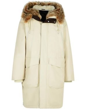 Moose Knuckles 'Dawson' Cream Cotton Blend Parka - Natural