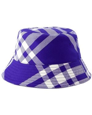 Burberry Monogram Bucket Hat Wool - Purple