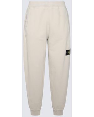 Stone Island Cotton Trousers - Natural