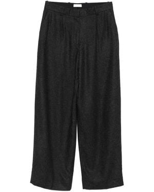 TOTEME Wide Flannel Trousers Clothing - Black