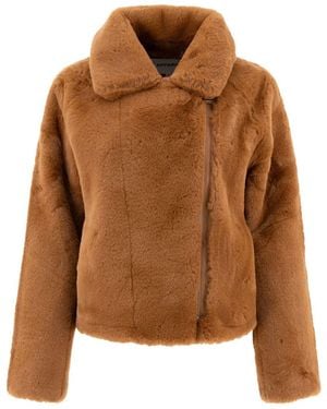 Apparis "dahlia" Biker Coat - Brown