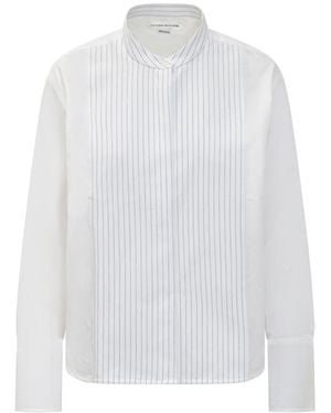 Victoria Beckham Cropped Tuxedo Shirt - White