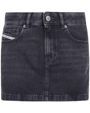 DIESEL 'Ron' Mini Denim Skirt - Blue