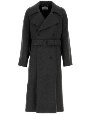 Saint Laurent Coats - Black