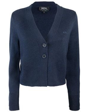 A.P.C. Anna Dark Cardigan - Blue