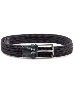 ZEGNA Braided Fabric Belt - White