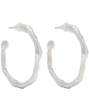 Forte Forte Small Hoop Sculpture Earrings Accessories - White